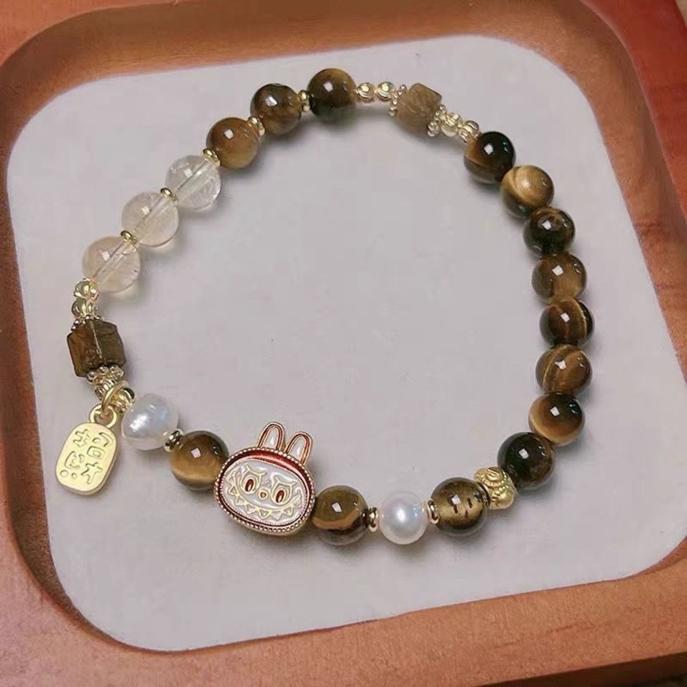 2PCs Handmade Beaded Labubu Bracelet-Labubu Jewelry-Great Girls Gift-Cute Bunny - Picture 5 of 9